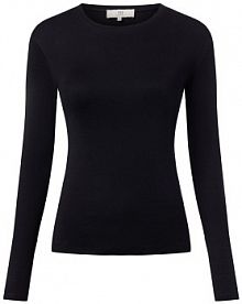 Koszulka z długim rękawem Kobiety Bawełna czarny jednolity XXL IPURI damski