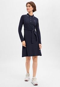 Sukienka polo Kobiety Bawełna niebieska jednolity XL Gant