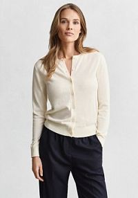 Kardigan  z zawartością kaszmiru Kobiety Bawełna niebieski jednolity XL Gant