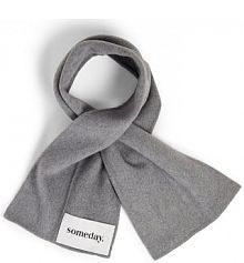 Wełniany szalik z zawartością kaszmiru  Bierka Kobiety szary marmurkowy ONE SIZE Someday damski