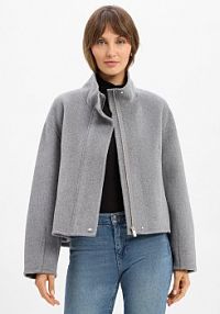 Wełniana kurtka  z zawartością kaszmiru  Varah Pure Kobiety Wełna szara marmurkowy 42 Someday damska