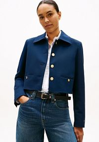 Krótka marynarka  Kobiety Sztuczne włókno niebieski jednolity 44 Tommy Hilfiger