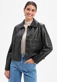 Kurtka ze sztucznej skóry  Neather Kobiety Sztuczne włókno czarna jednolity 38 Someday damska