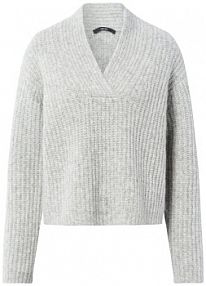 Sweter z dzianiny z moherem  Talyna Kobiety szary marmurkowy 42 Someday damski