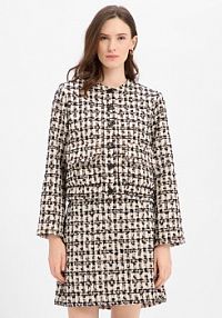 Tweedowy blezer  Jenifer Kobiety Sztuczne włókno beżowy/czarny w kratkę 42 JOOP!