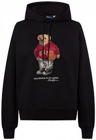 Bluza z kapturem Kobiety czarna nadruk XS Polo Ralph Lauren damska