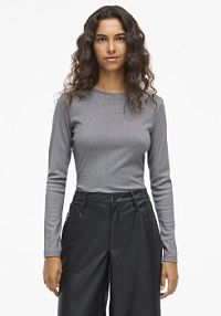 Koszulka z długim rękawem  VICatrea Kobiety Sztuczne włókno szary/srebrny marmurkowy XL Vila damski