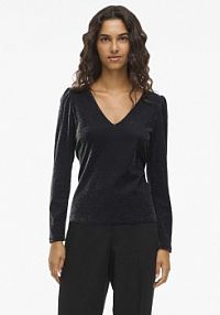 Koszulka z długim rękawem  VIElainas Kobiety srebrny/szary jednolity XS Vila damski