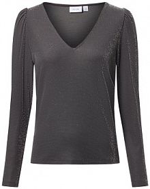 Koszulka z długim rękawem  VIElainas Kobiety czerwony/srebrny jednolity XL Vila damski