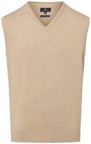 Sweter  z dzianiny Kobiety Bawełna beżowy jednolity XXXL Nils Sundström damski