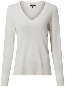 Sweter  z kaszmiru Kobiety Kaszmir (100%) biały jednolity XXL IPURI damski