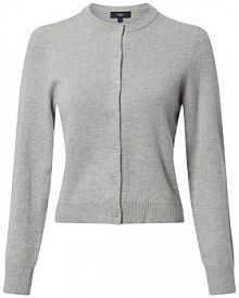 Kardigan z kaszmiru Kobiety Kaszmir (100%) szary jednolity XXL IPURI