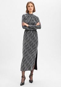 Sukienka wieczorowa  YASYen Kobiety czarna/srebrna/wielokolorowa wzorzysty XL Y.A.S