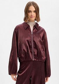 Marynarka   YASTira Kobiety Sztuczne włókno czerwony wypukły wzór tkaniny 42 Y.A.S