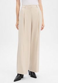 Spodnie plisowane  Catsby soft Kobiety beżowe marmurkowy 42 Someday damskie