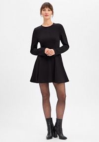 Sukienka   Imen Kobiety wiskoza czarna jednolity 40 EDITED
