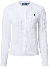 Kardigan  Kobiety Bawełna biały jednolity XL Polo Ralph Lauren