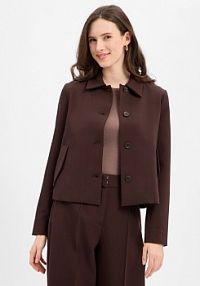 Krótka marynarka   Nanuna Kobiety brązowy jednolity 36 Someday