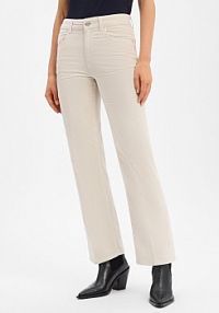 Spodnie sztruksowe Kobiety Bawełna białe/szare jednolity 2932 Gant damskie