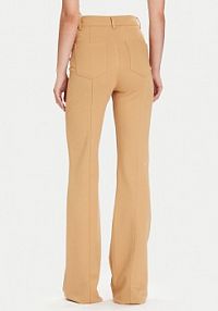 Spodnie eleganckie Guess beżowe damskie Materiałowe