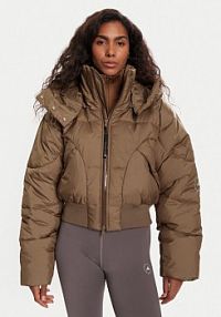 Kurtka puchowa adidas by Stella McCartney beżowa damska Zimowa