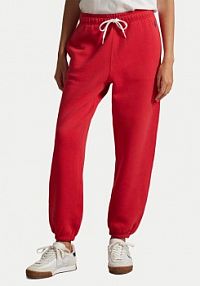 Spodnie dresowe Polo Ralph Lauren czerwone damskie 211971700007  Tapered Fit