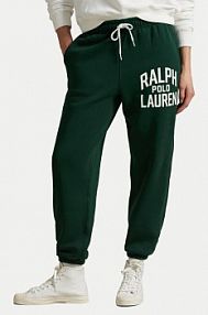 Spodnie dresowe Polo Ralph Lauren zielone damskie 211971758001  Tapered Fit