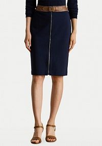 Spódnica ołówkowa LAUREN RALPH LAUREN granatowa 200980024001  Slim Fit