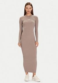 Sukienka dzianinowa Guess różowa 