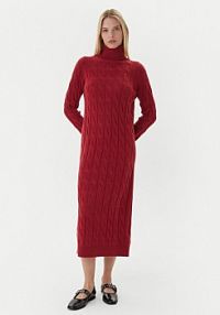 Sukienka dzianinowa Tommy Hilfiger czerwona 