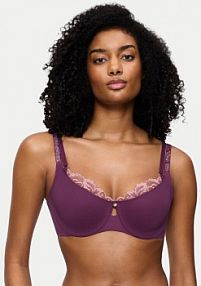 Biustonosz Triumph fioletowy Z fiszbiną