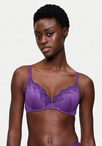 Biustonosz Triumph fioletowy Z fiszbiną
