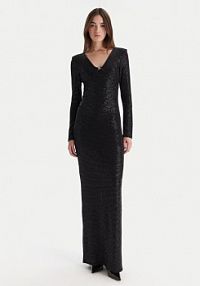 Sukienka wieczorowa HUGO czarna Nammery 50546245  Slim Fit