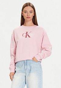 Bluza przez głowę Calvin Klein Jeans różowa 