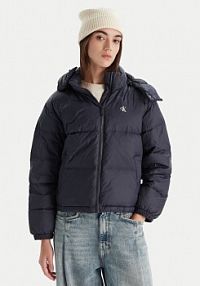 Kurtka puchowa Calvin Klein Jeans granatowa damska 