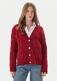 Kardigan Tommy Hilfiger czerwony 