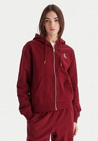 Bluza rozpinana Calvin Klein Jeans czerwona damska 