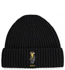 Czapka zimowa Polo Ralph Lauren czarna damska 
