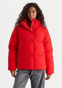 Kurtka puchowa Mustang czerwona damska Zimowa