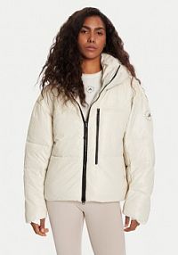 Kurtka puchowa adidas by Stella McCartney beżowa damska Zimowa