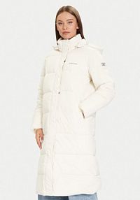 Płaszcz Guess Jeans beżowy damski Zimowy