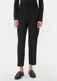 Spodnie eleganckie Tommy Hilfiger czarne damskie Materiałowe
