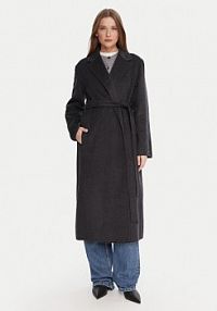 Płaszcz Tommy Hilfiger szary damski Wełniany