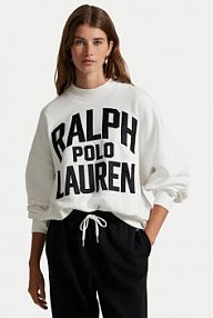 Bluza przez głowę Polo Ralph Lauren biała 211978147001  Relaxed Fit