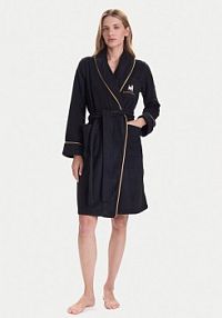 Szlafrok LAUREN RALPH LAUREN czarny damski 