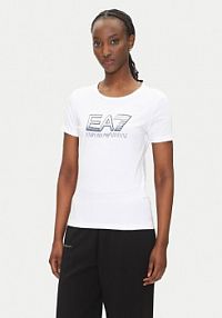 T-shirt EA7 Emporio Armani biały damski 7W000183 AF10373 U0002  Regular Fit