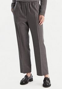 Spodnie eleganckie Weekend Max Mara szare damskie Materiałowe