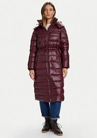 Płaszcz Tommy Hilfiger czerwony damski Zimowy