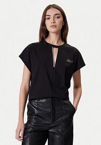Bluzka KARL LAGERFELD czarna damska 