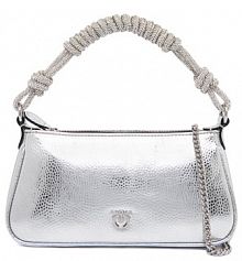 Torebka wieczorowa PINKO srebrna 